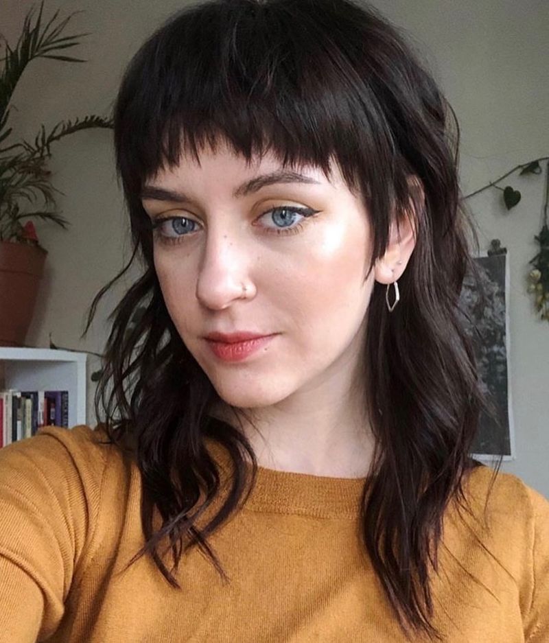 Choppy Bangs for Round Faces