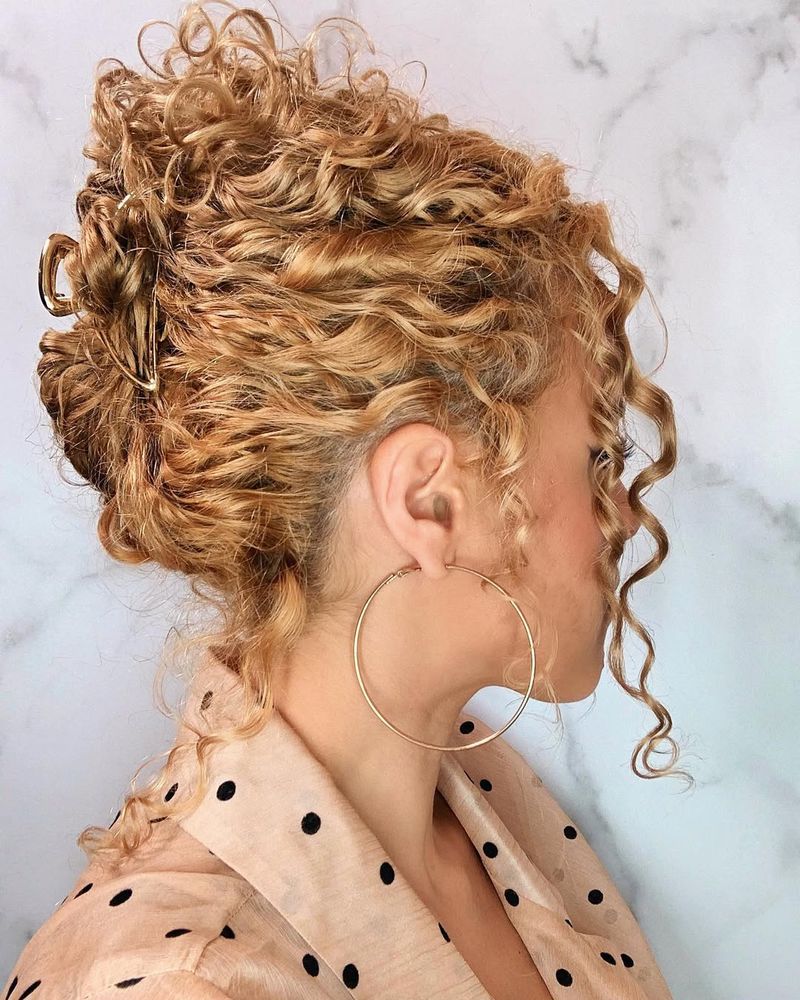 Curly French Twist