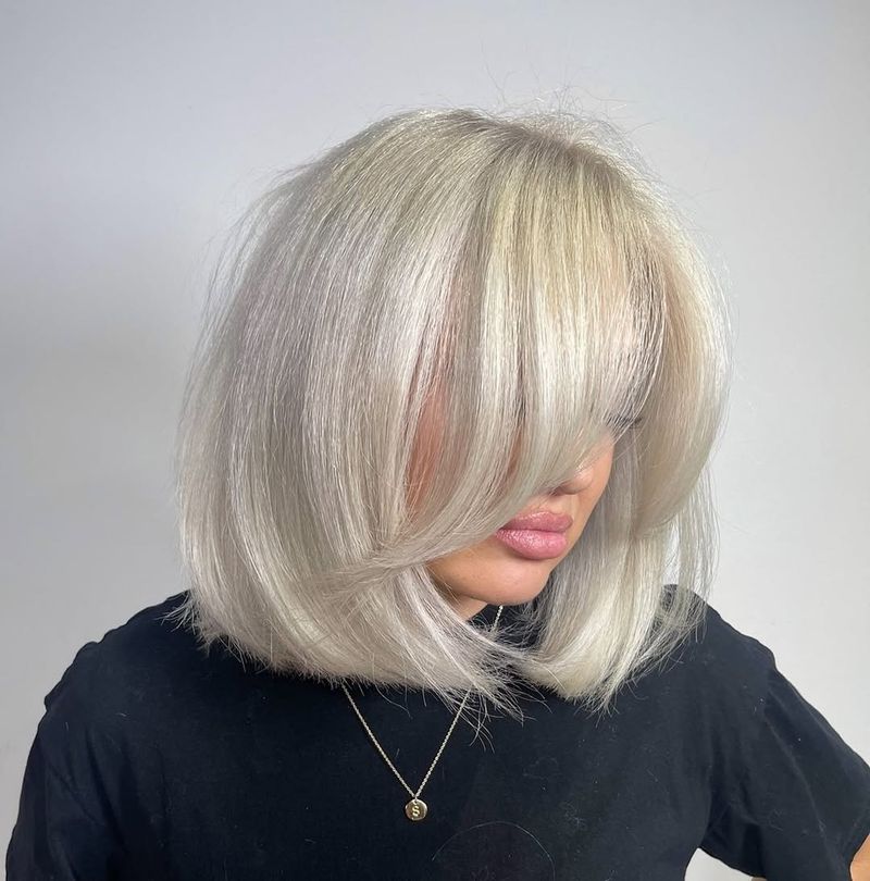 Icy Blonde Lob