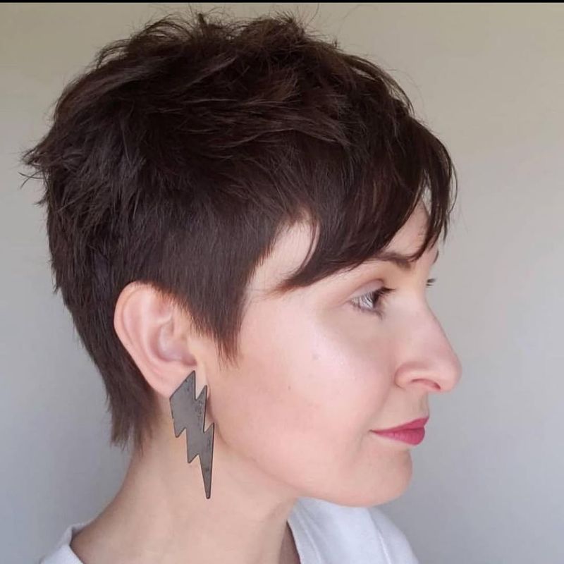 Pixie Cut with Side Sweep