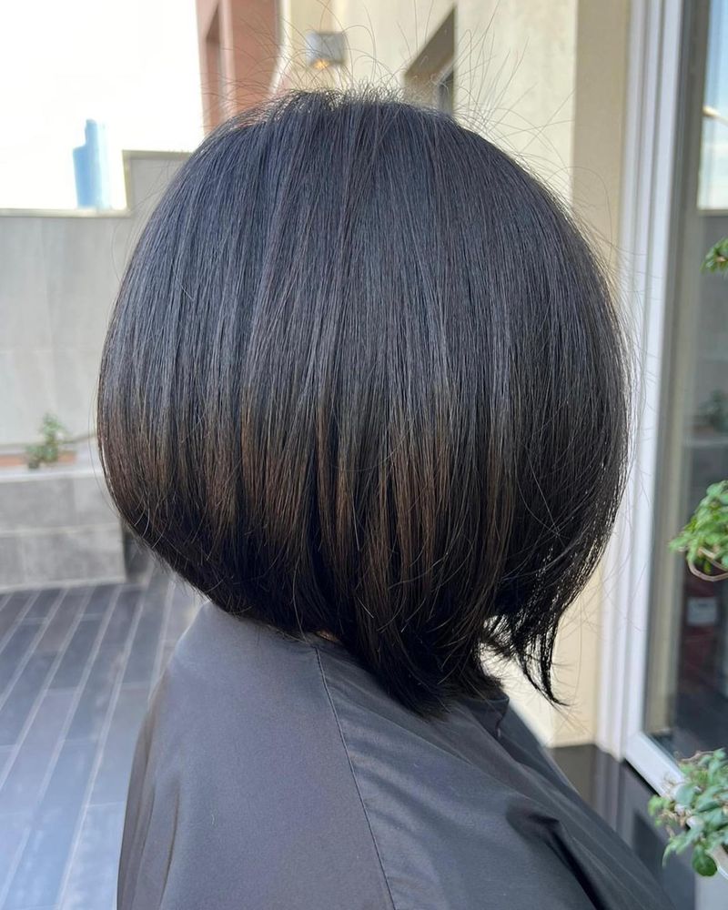 Rounded Bob for Thick Hair