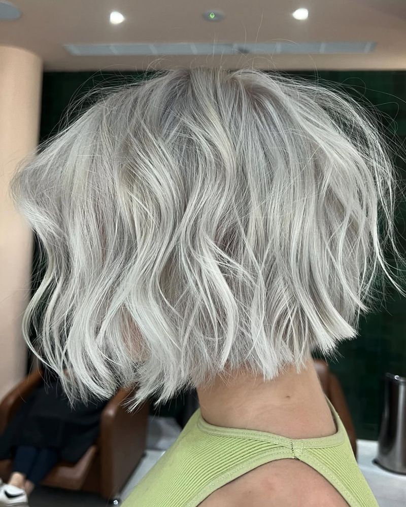 Silver Blonde Bob