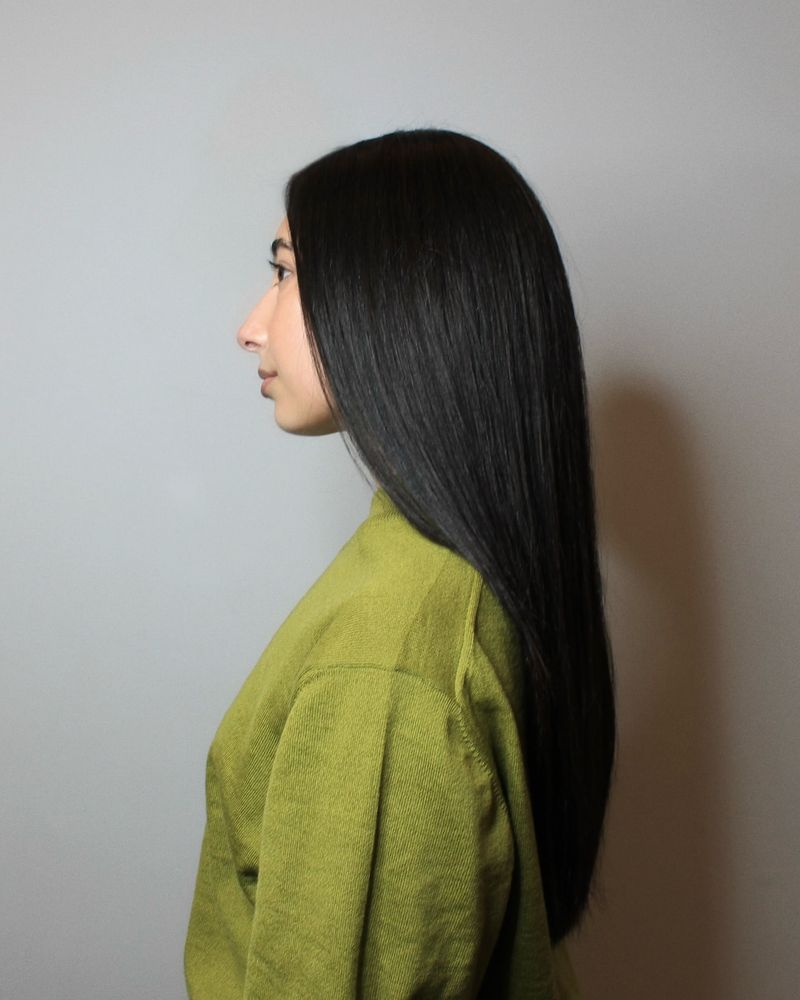 Sleek Long Hair for Thick Hair