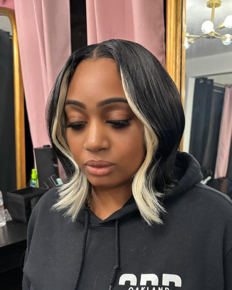 Edgy Bob with Highlights