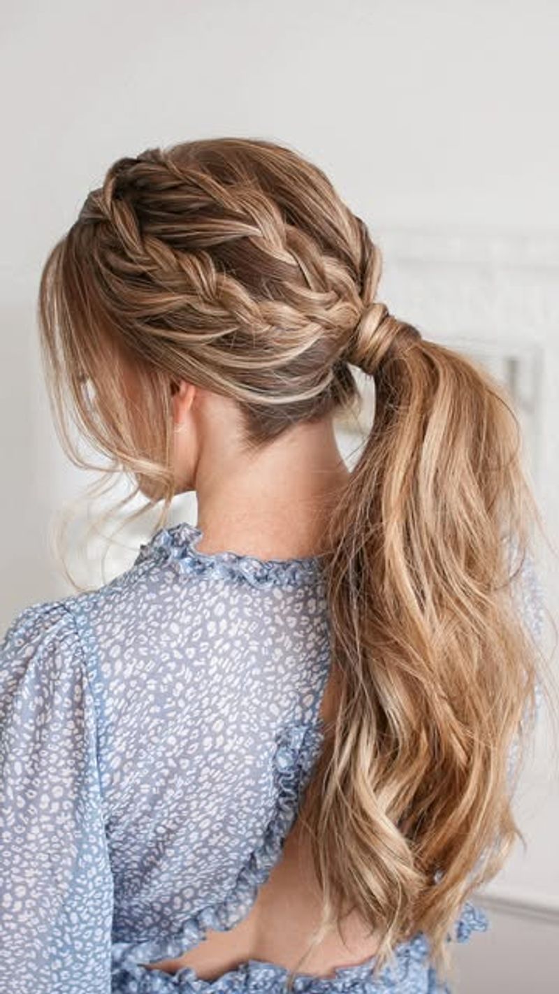 Braided Crown Ponytail