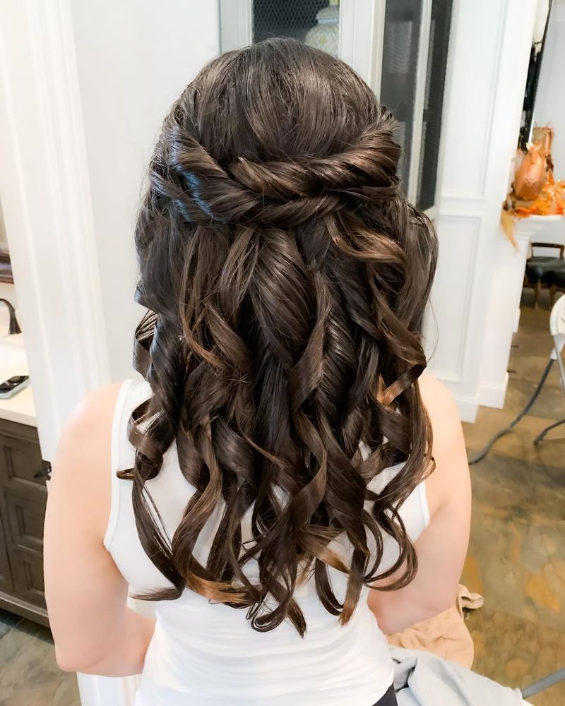 Half-Up Twisted Curls