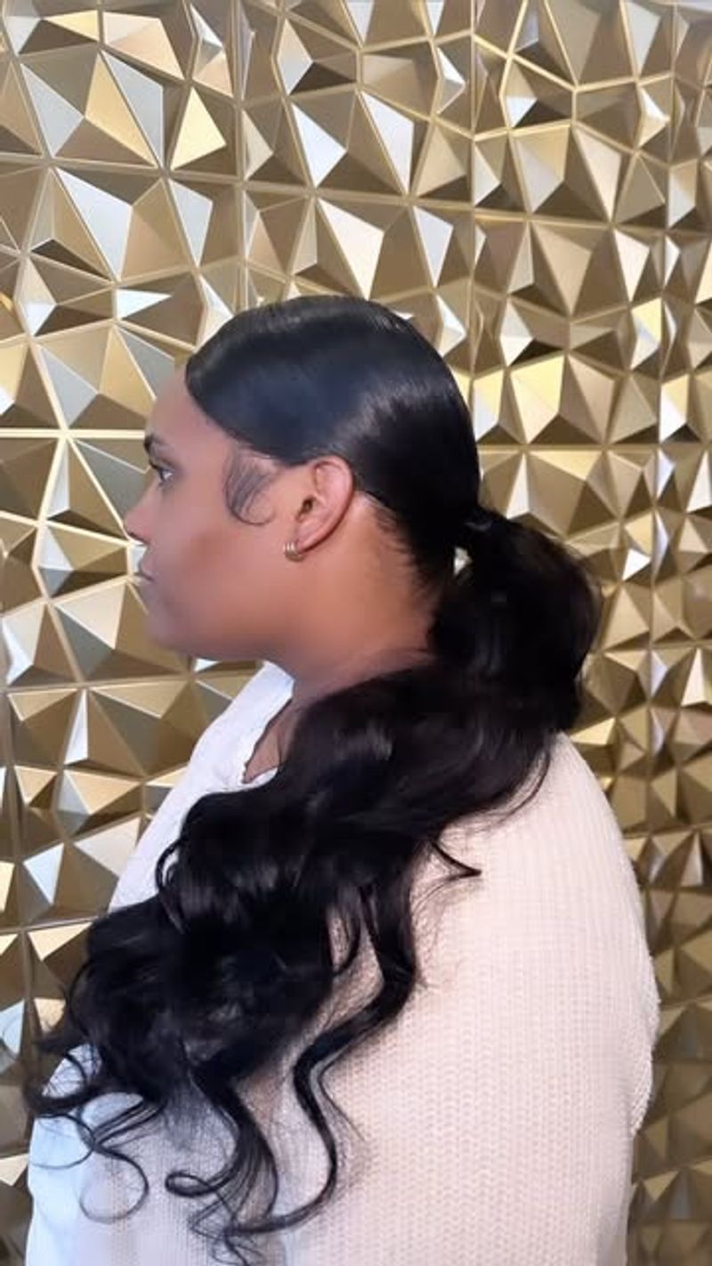 Side Swept Ponytail