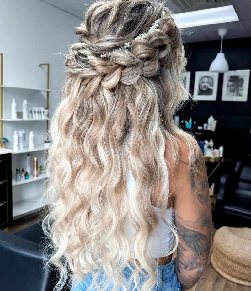 Half-Up Braided Crown