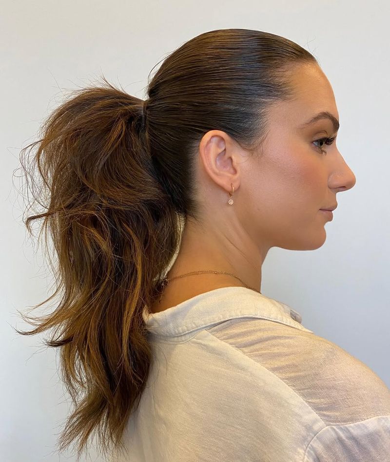 Messy Textured Ponytail