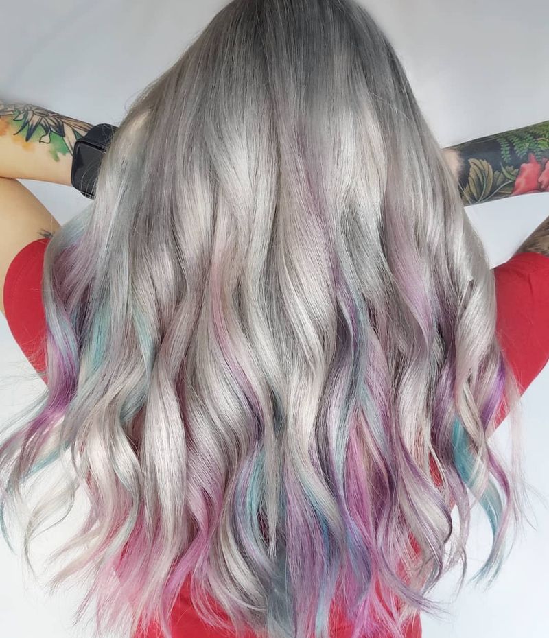 Silver with Pastel Hues