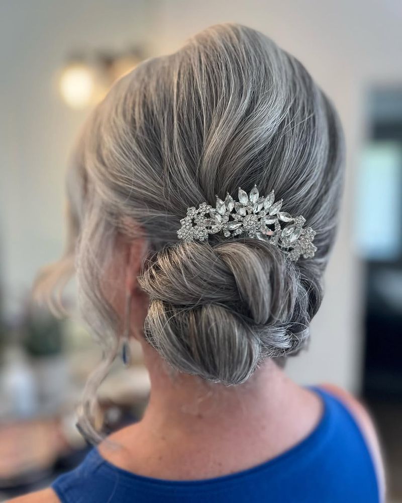 Glamorous Silver Updo