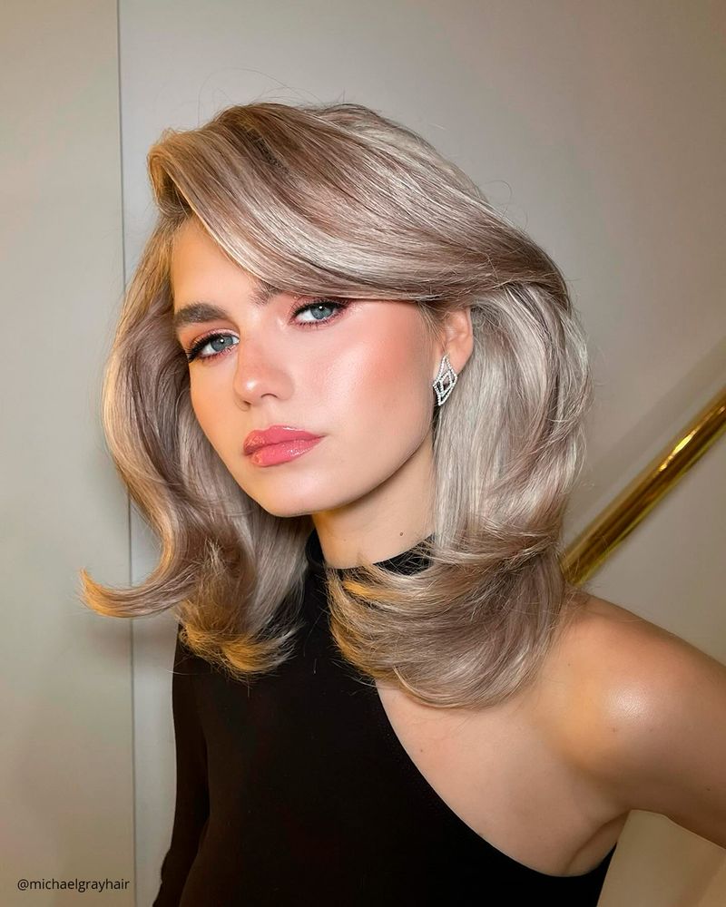 Side-Parted Sleek Lob