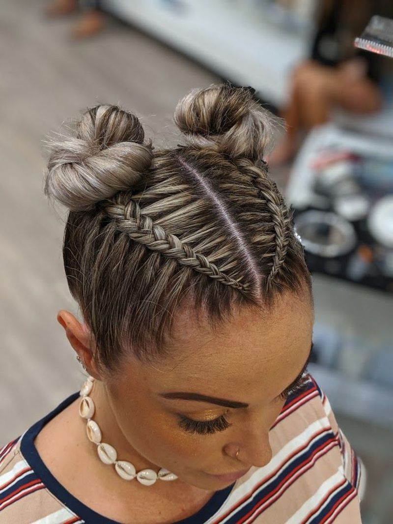 Braided Space Buns
