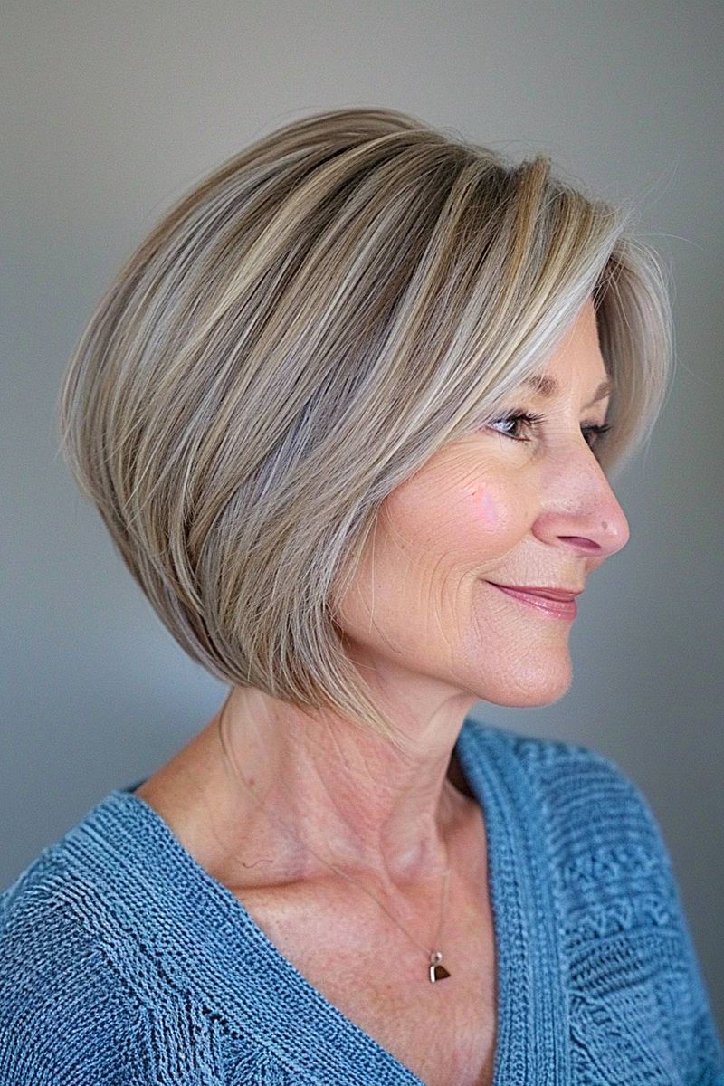 Stacked Bob with Volume at Crown