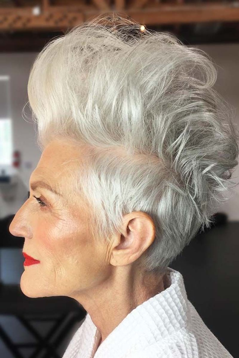 Silver Faux Hawk