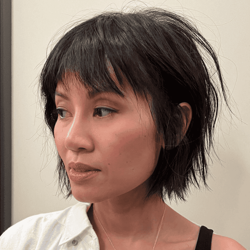 Layered Bob with Wispy Bangs