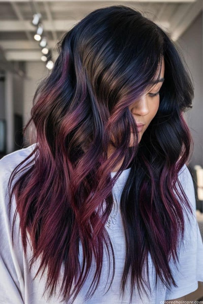 Mahogany Highlights On Dark Hair