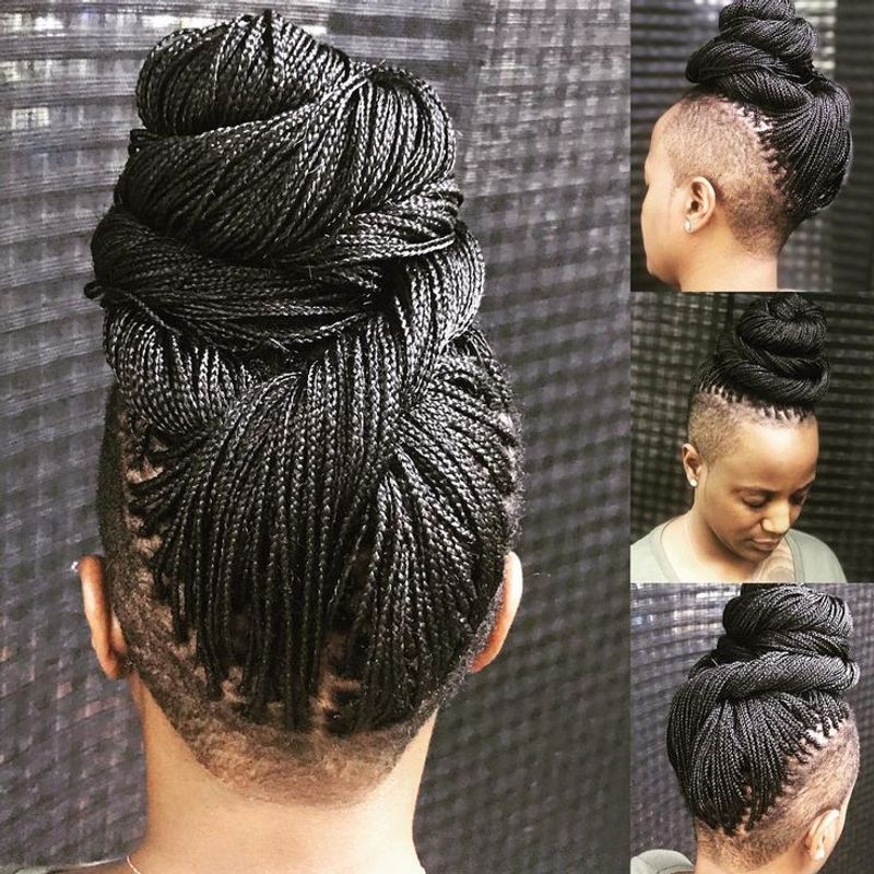 Micro Braids with Undercut