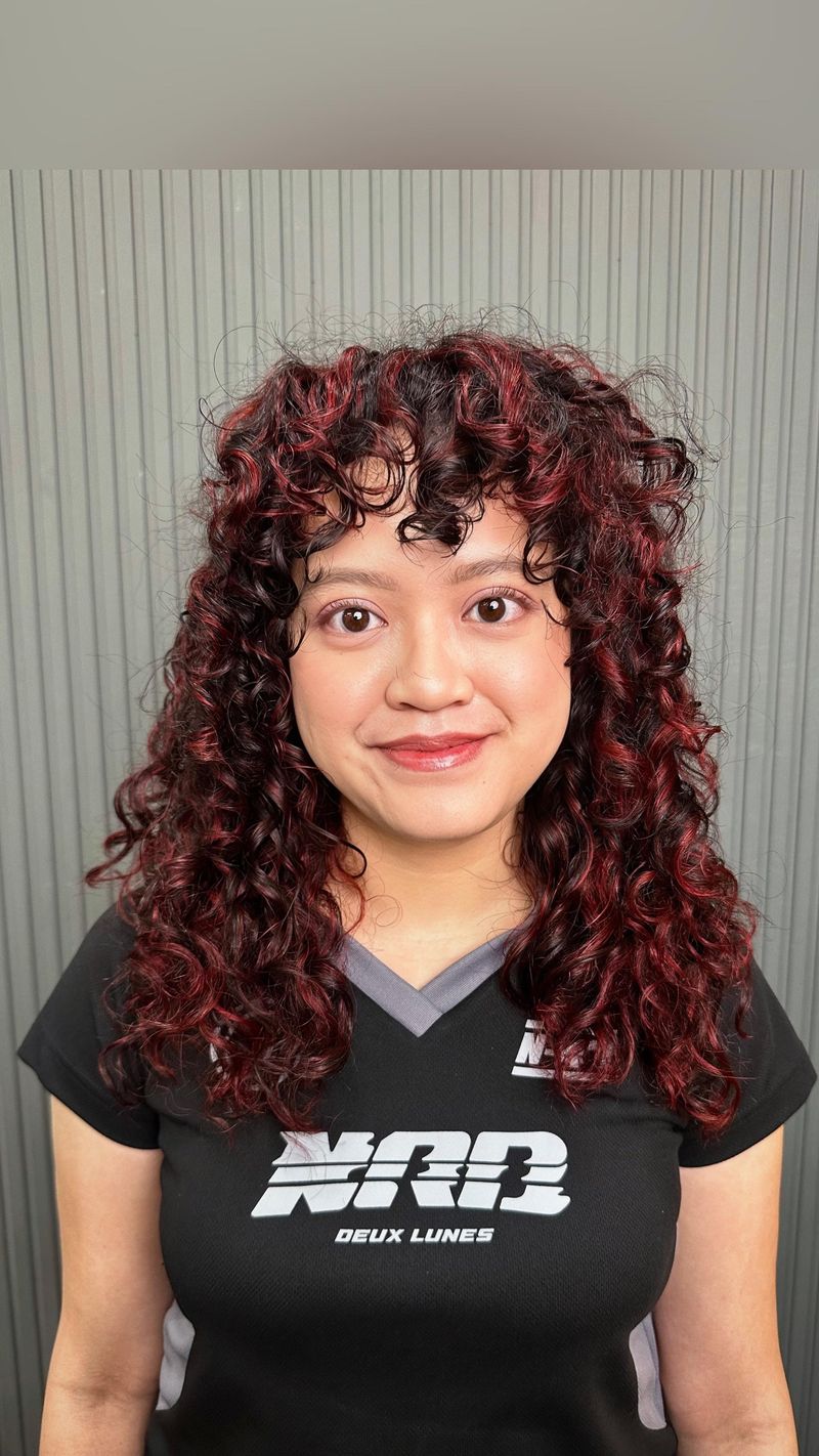 Mahogany Curly Shag