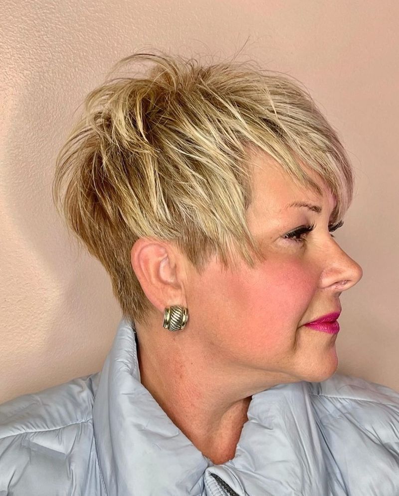 Choppy Pixie with Long Bangs