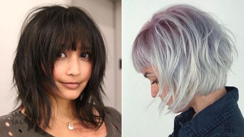 Razor-Cut Shaggy Lobs