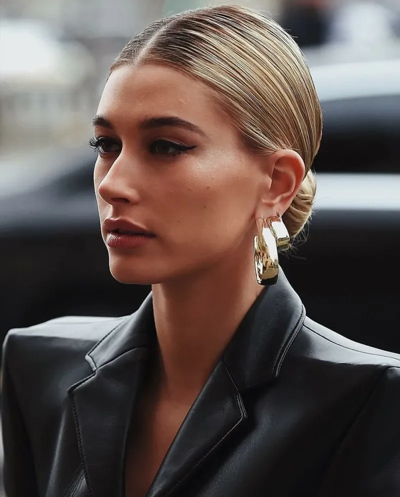 Slicked-Back Low Bun