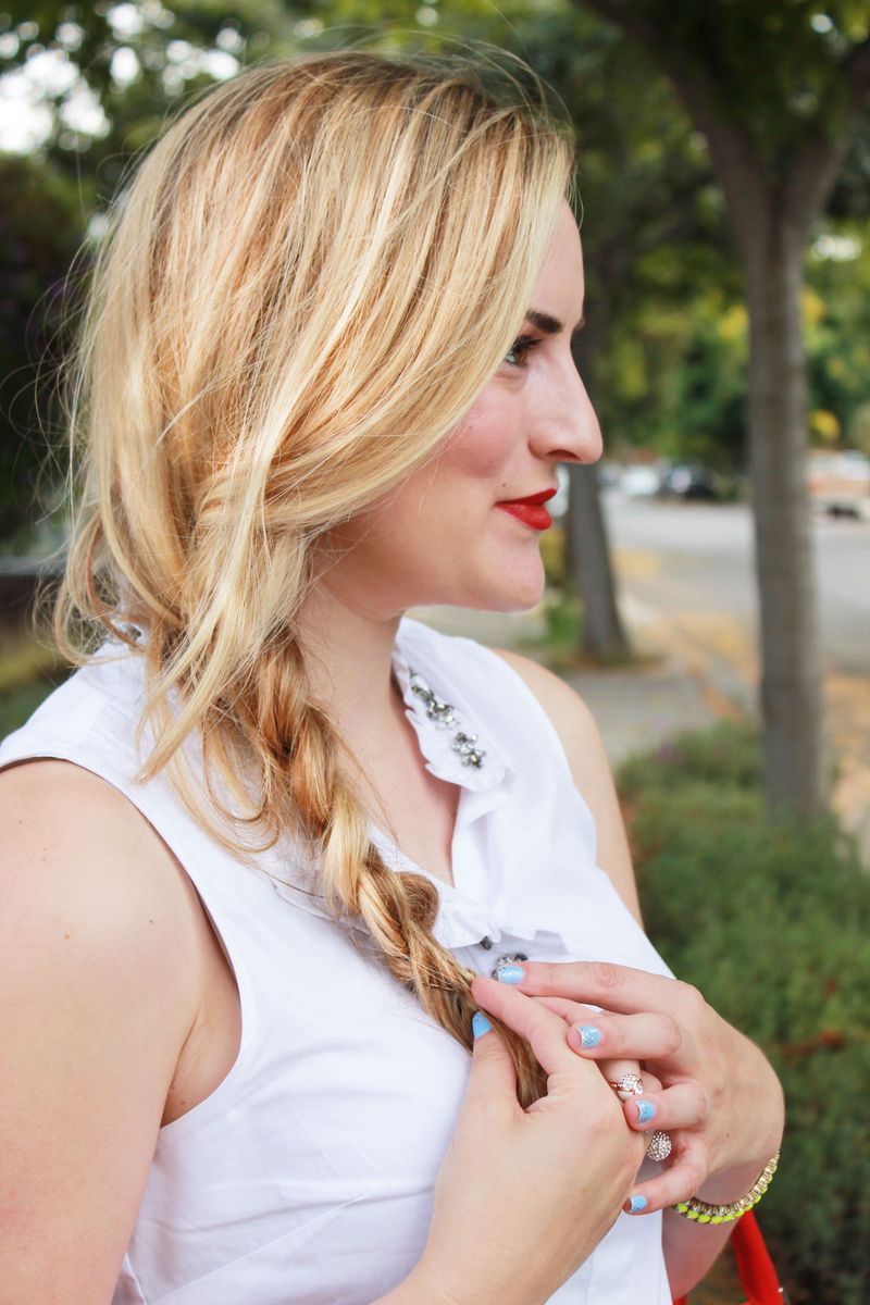 Side-Swept French Braid