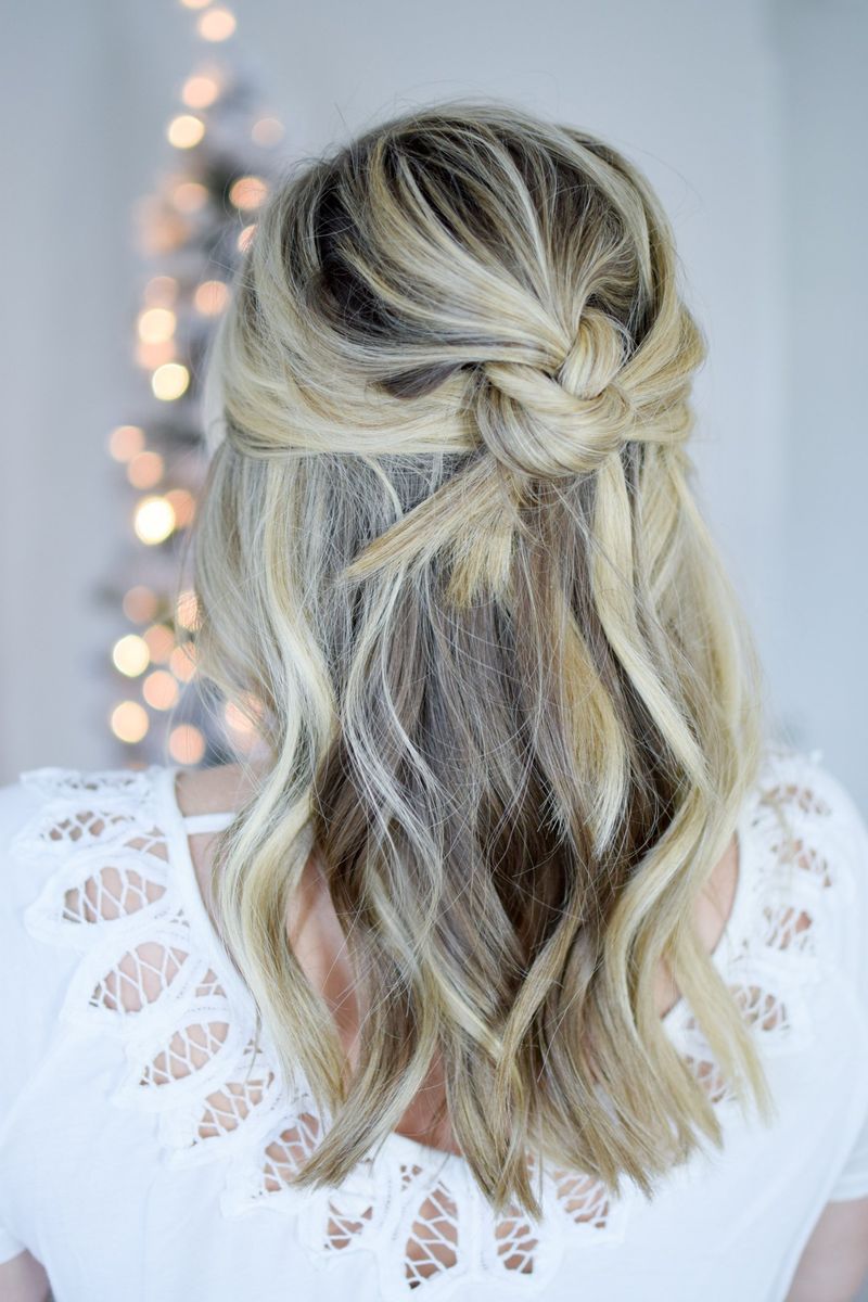 Knotted Half-Up Style