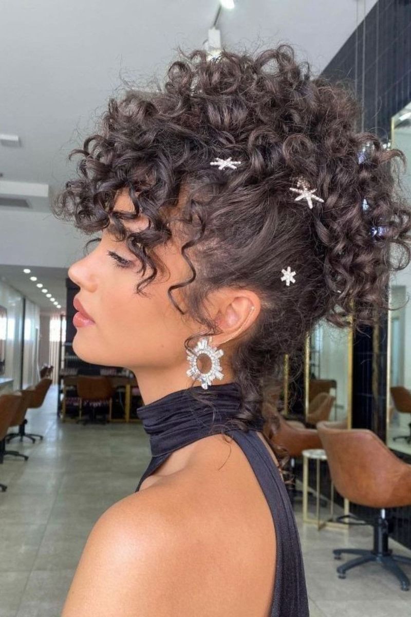Side-Swept Curly Updo
