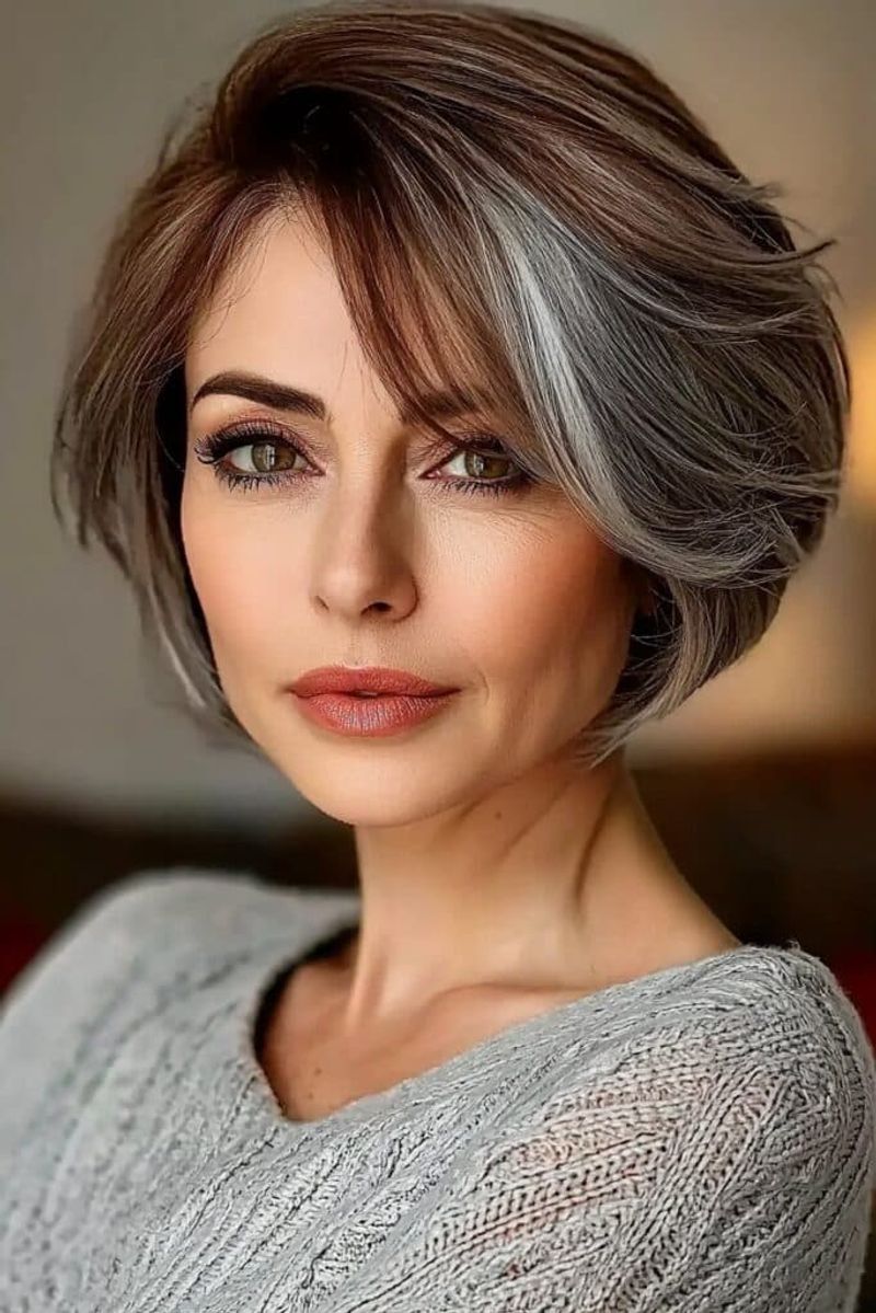 Side-Parted Sleek Bob
