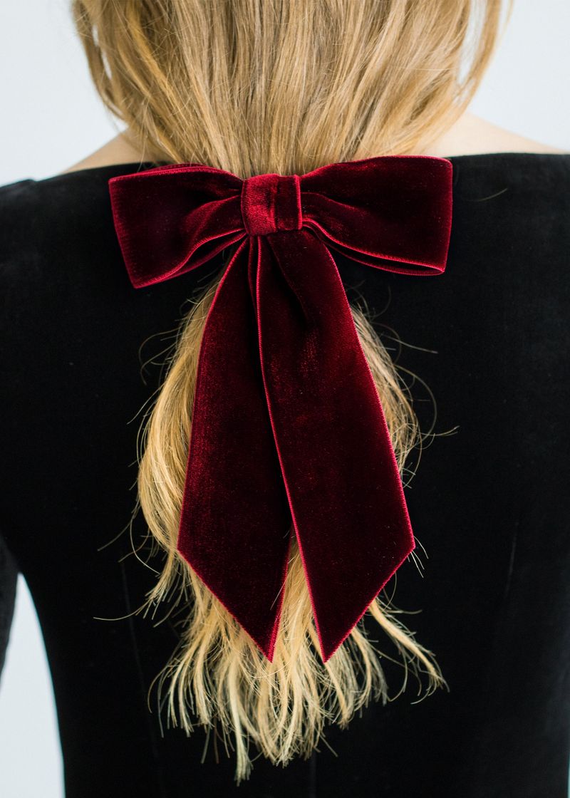 Velvet Bow Barrettes