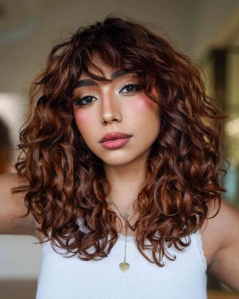 Curly Fringe with Layers