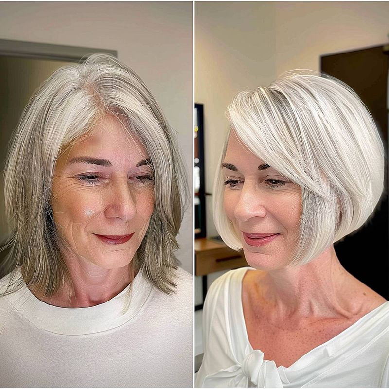 Blunt Bob With Side-Swept Bangs