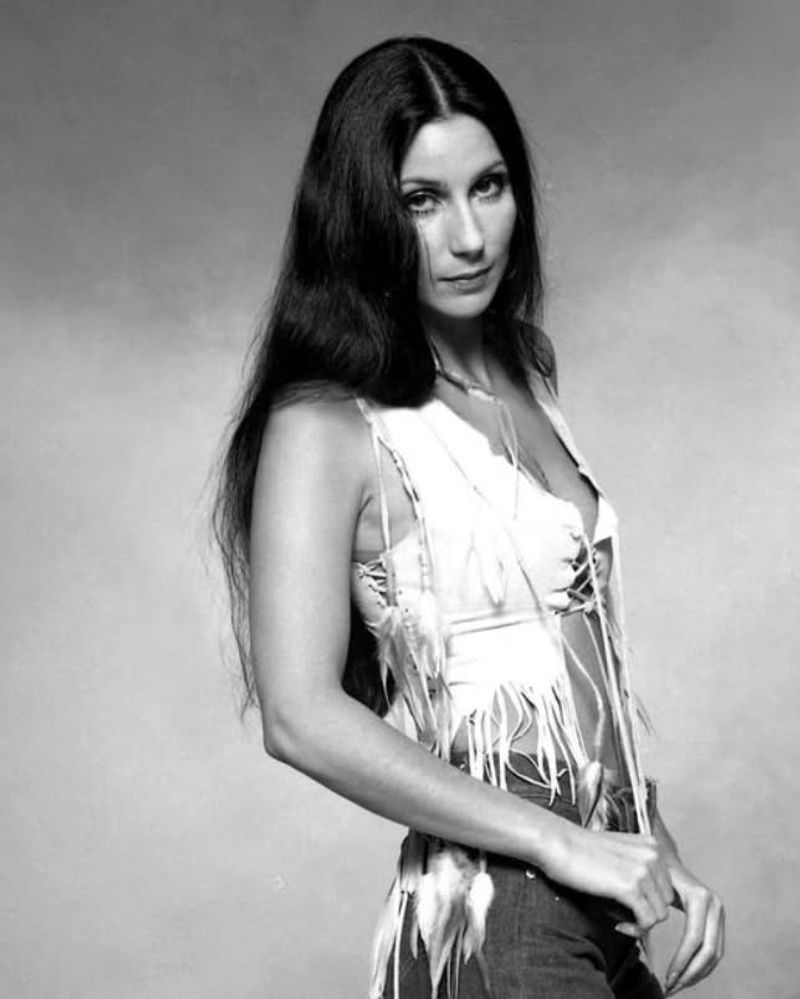 Cher's Straight Black Mane