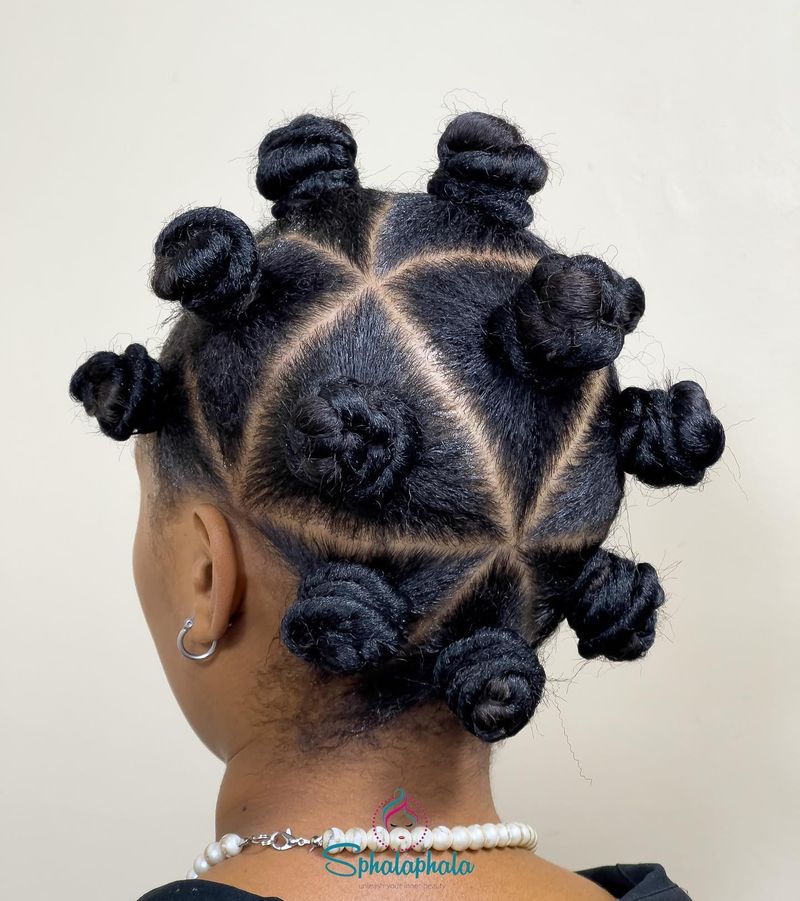 Triangle-Parted Bantu Knots