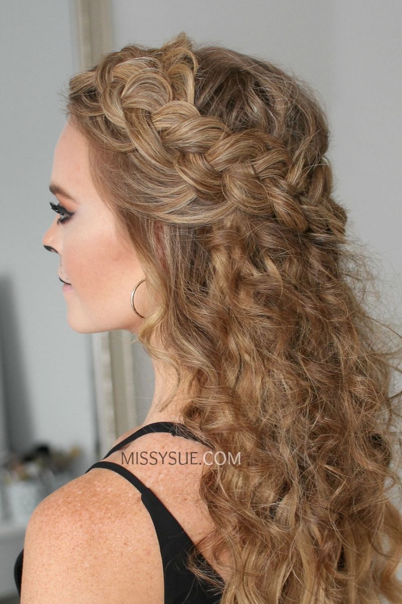 Half-Up Crown Braid