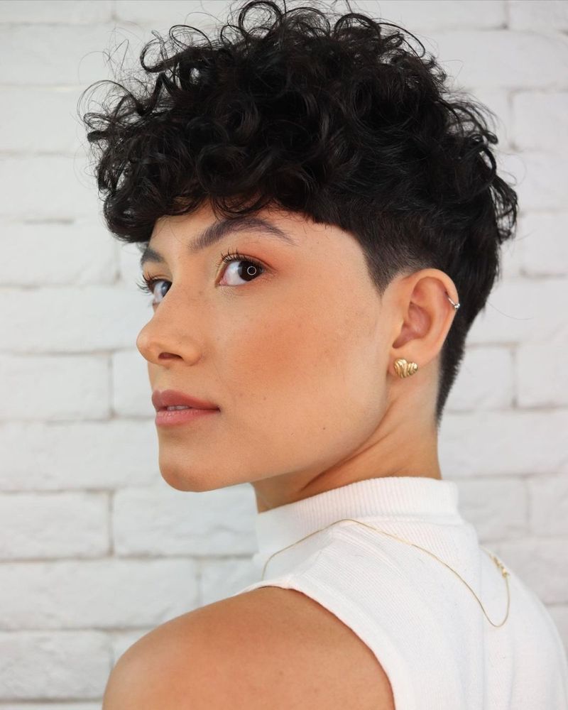 Curly Pixie with Volume