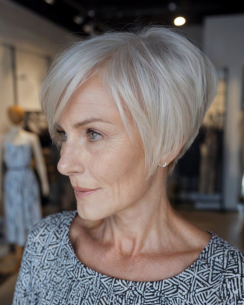 Angled Bob With Volume Crown