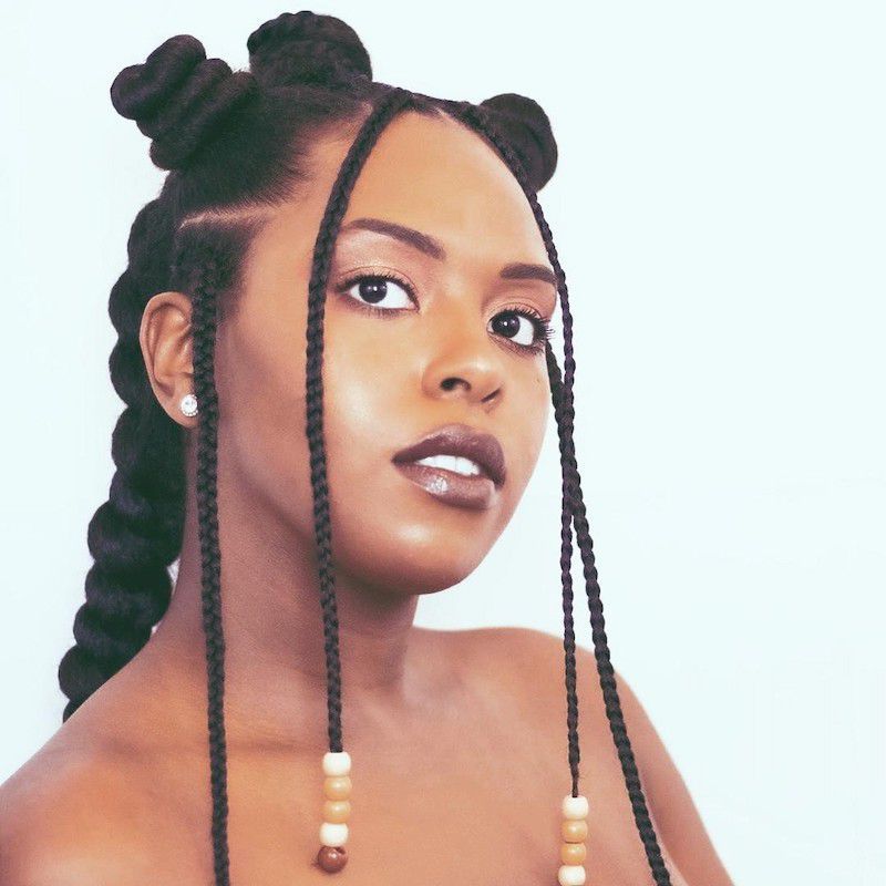 Bantu Knots with Beaded Accents