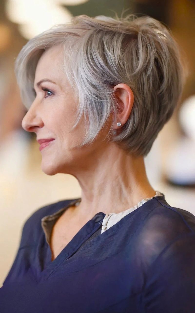 Layered Pixie Bob for Thick Hair