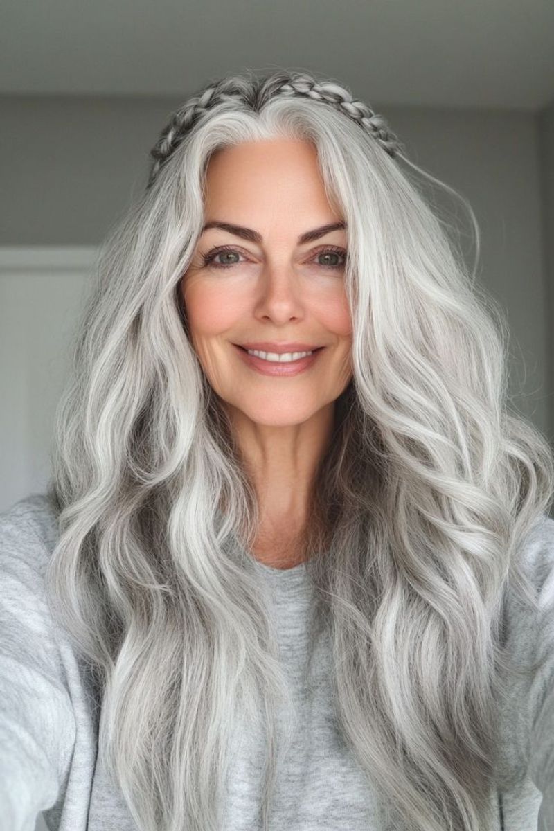 Braided Crown with Loose Waves
