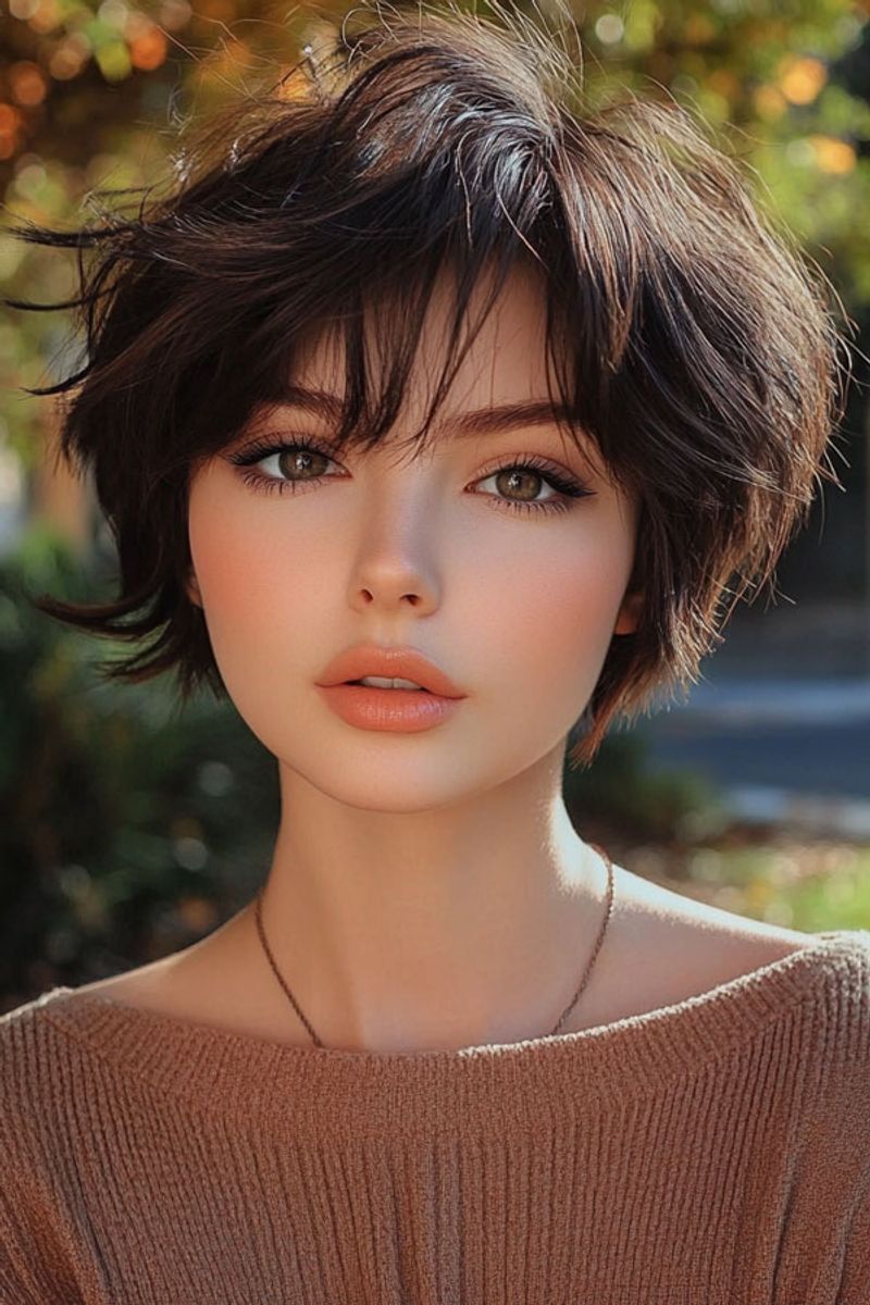Pixie Bob with Wispy Bangs