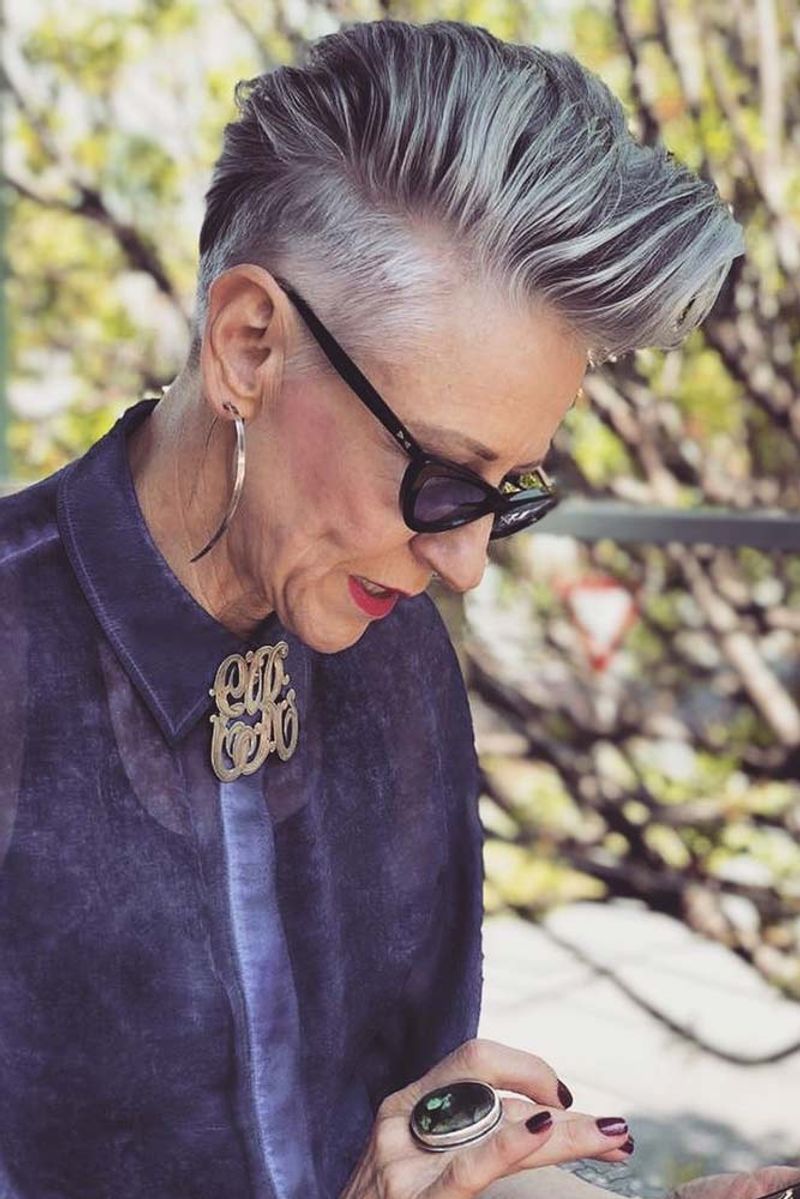 Swept-Back Pompadour Pixie